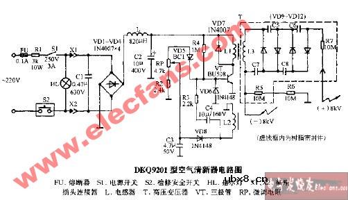 DKQ9201型空气清新器电路图