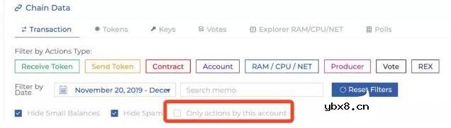 如何在EOS区块浏览器中查询一个EOS账号的交易
