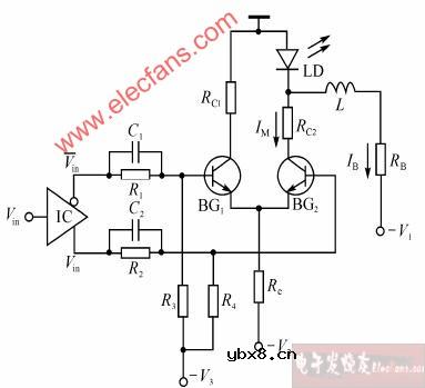 射极耦合电流开关型LD驱动电路
