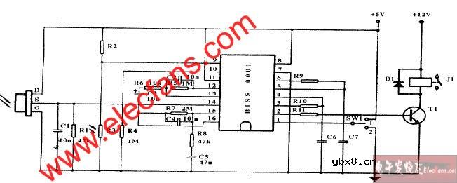 热释电红外开关电路图-原理图