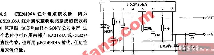 CX20106红外集成接收电路