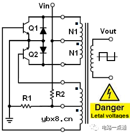 推挽直流-交流逆变器电路图