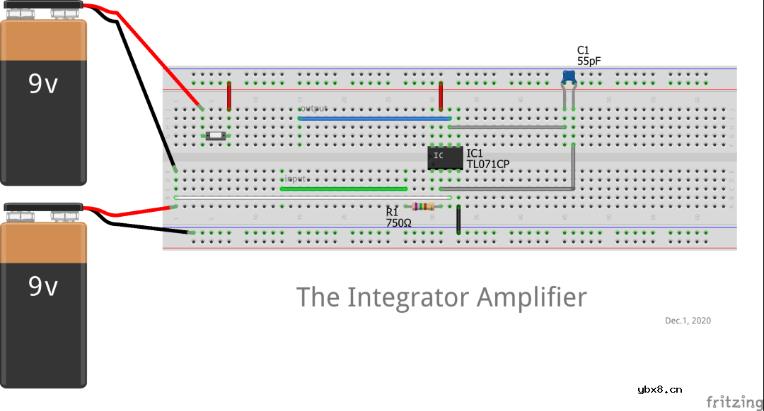 基于运算放大器的积分器电路实验过程