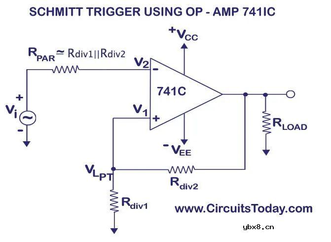 如何制作一种基于运算放大器的施密特触发器？