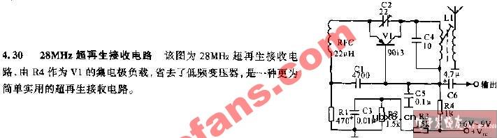 28MHz超再生接收电路
