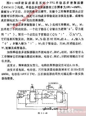 由两个单稳态电路构成的压控振荡器