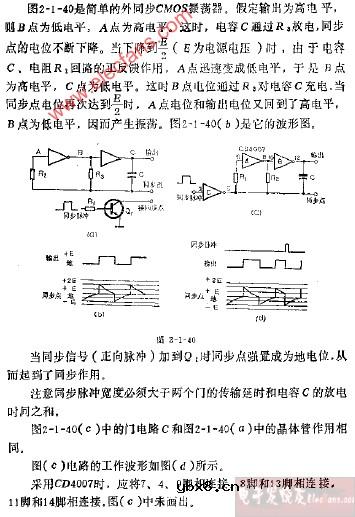 简单的外同步CMOS振荡器