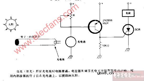 太阳能报警器电路图