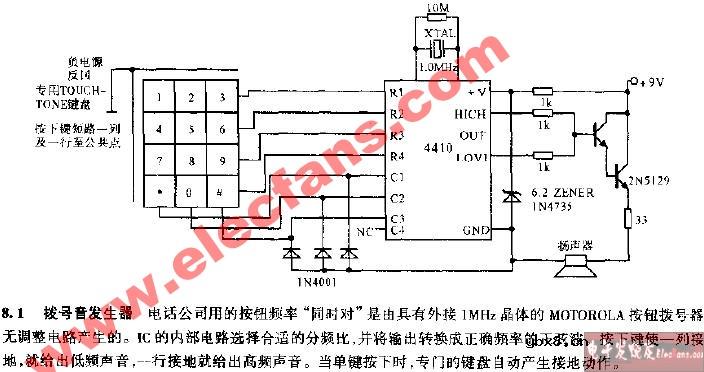 拔号音发生器电路