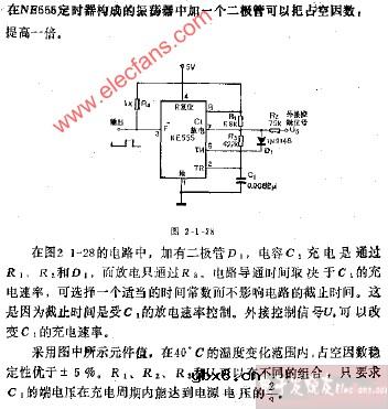 用二极管提高振荡器的占空因数