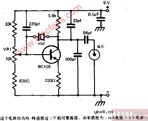 晶体振荡器电路图1