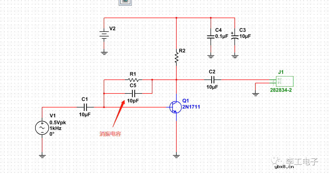 音频放大电路中的负反馈电路