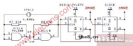 可以输1MHZ/2MHZ时钟信号的电路图
