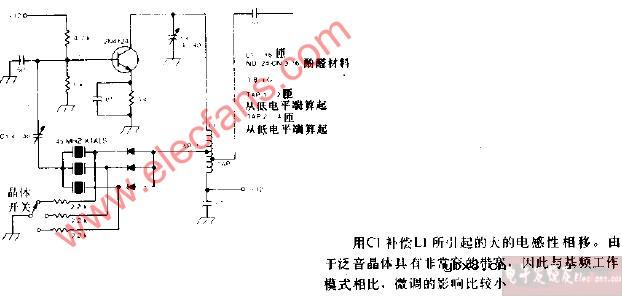 晶体开关泛音振荡器电路图