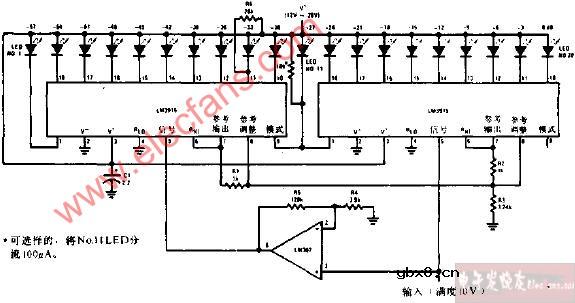 60dB点式显示器电路图