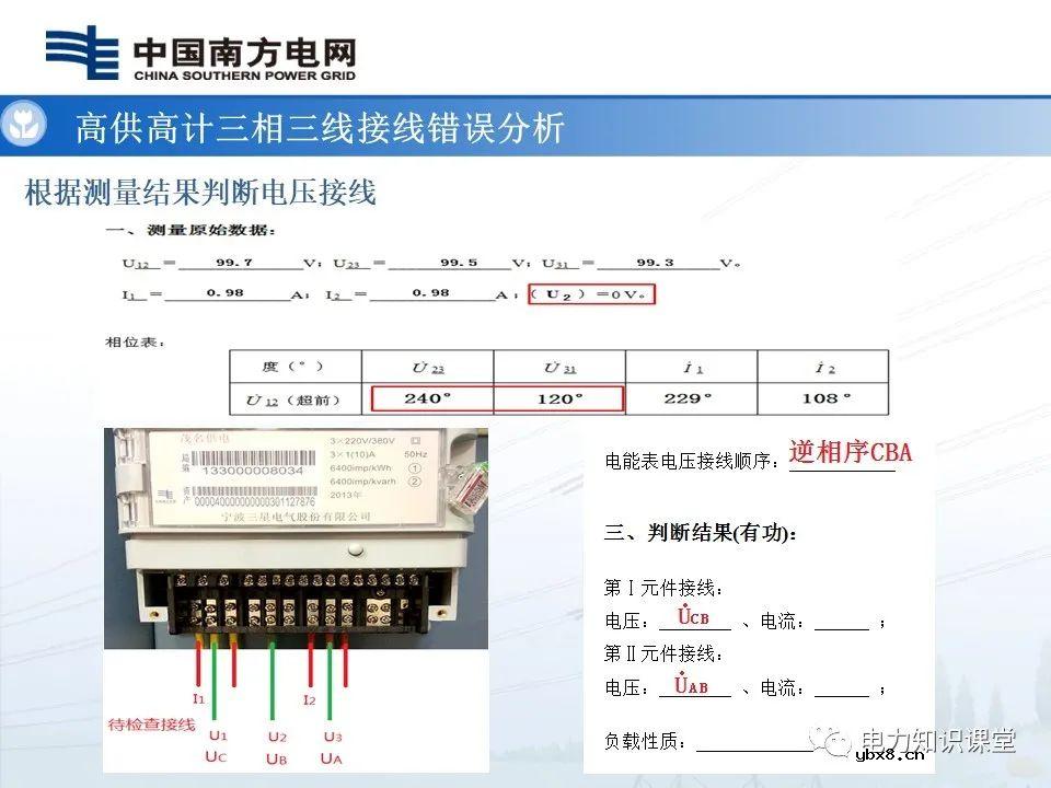 高供高计三相三线计量基础知识  高供高计三相三线接线错误分析