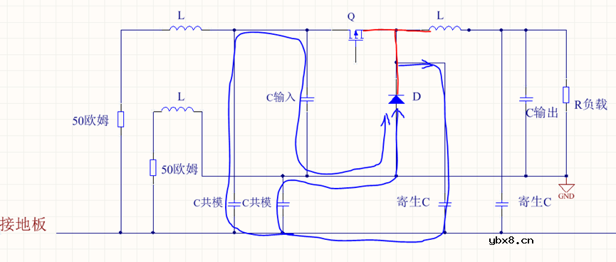 BUCK电路主要干扰源头与差模传导发射分析