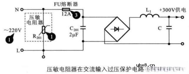 压敏电阻应用电路工作过程