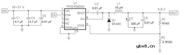 DCDC降压输出5V或3.3V电路设计