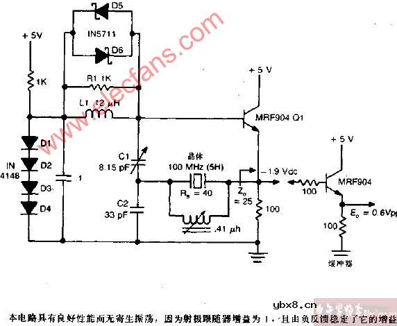 巴特勒射极跟随振荡器电路图1