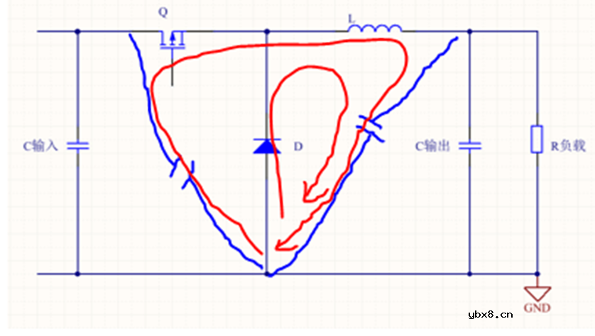 BUCK电路主要干扰源头与差模传导发射分析