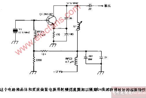 五次泛音晶体振荡器电路图