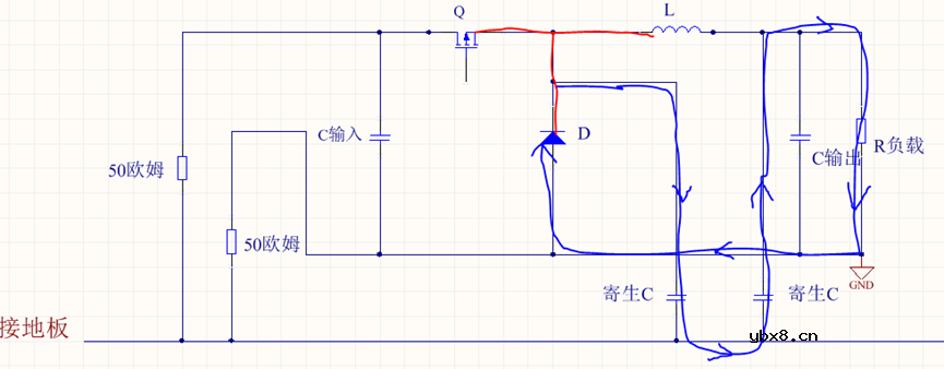 BUCK电路主要干扰源头与差模传导发射分析