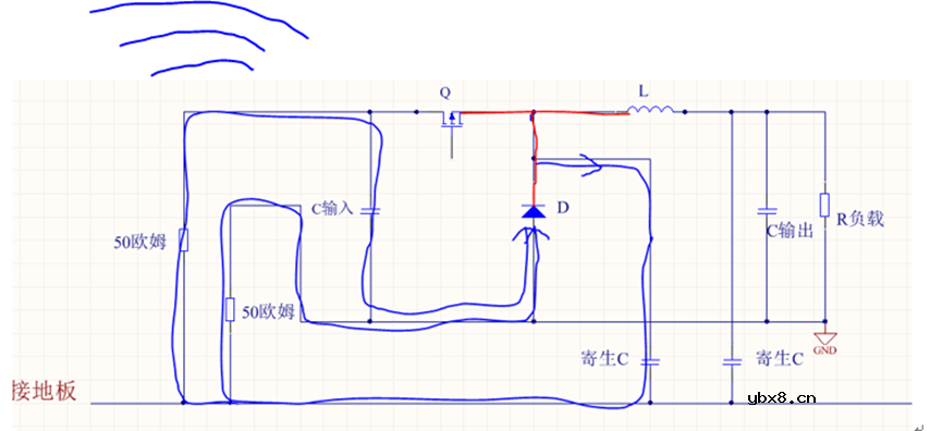 BUCK电路主要干扰源头与差模传导发射分析