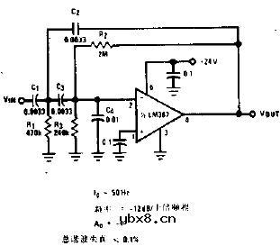 使用LM387的滤波器电路图