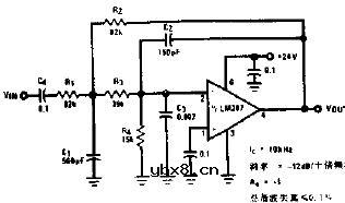 使用LM387的沙音滤波器电路图