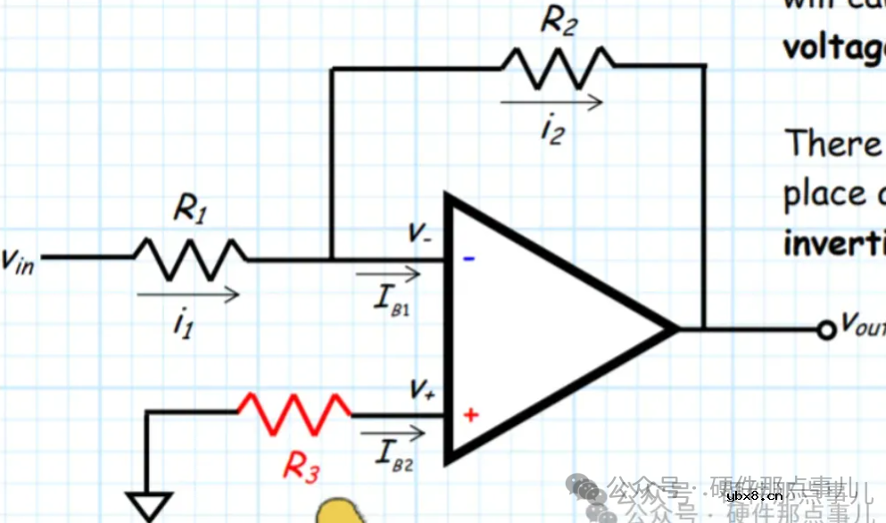 反相放大电路运放V+引脚串联电阻过大也会产生输出失调电压？1400字理清原理与计算