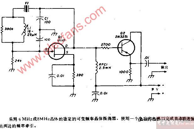 晶体振荡器电路图