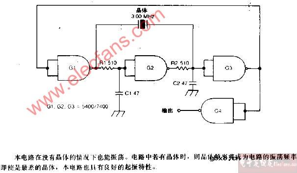 晶体控制振荡器电路图
