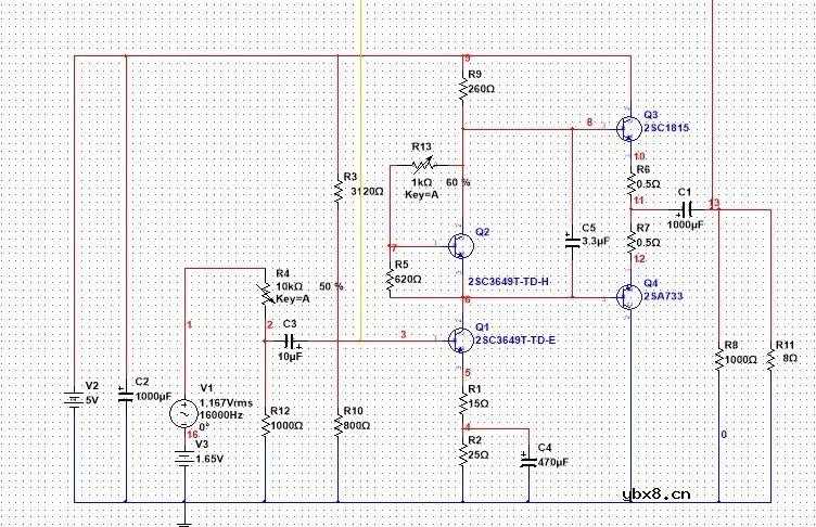 小型功率放大器电路仿真模型的搭建