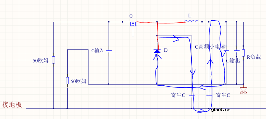BUCK电路主要干扰源头与差模传导发射分析