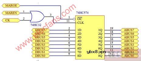 MAR地址寄存器原理图