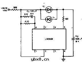 交替闪光器电路图