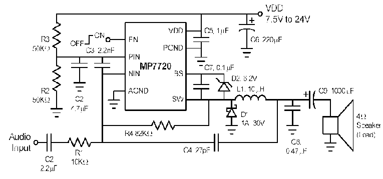 数字功放电路图