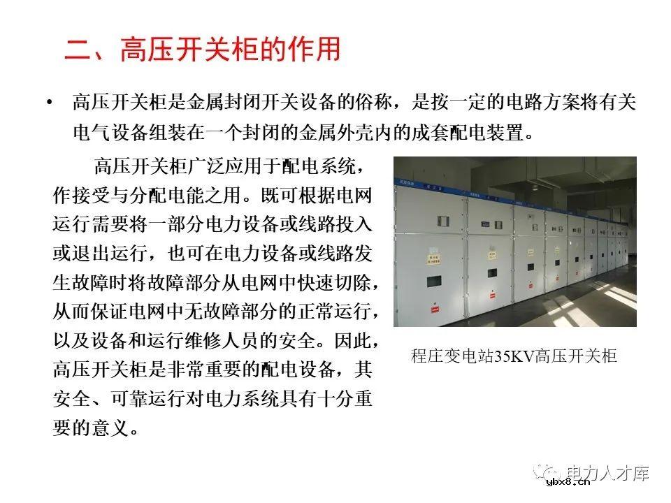 高压开关柜的作用、送电/停电操作