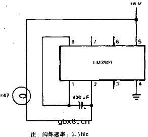 白炽灯泡闪光器电路图