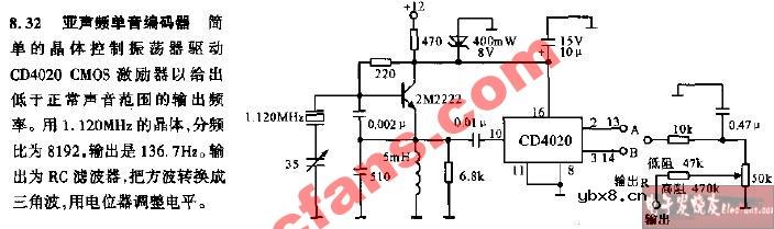 亚声频单音编码器电路