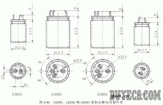 CD291、CD292和CD293型铝电解电容器