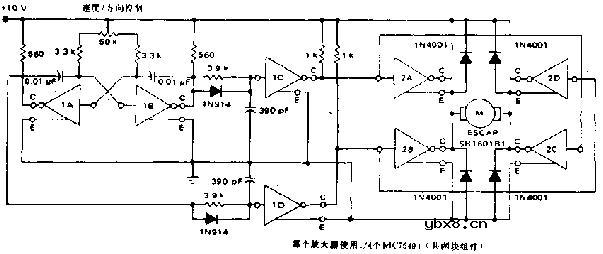 直流电机速度方向控制电路图
