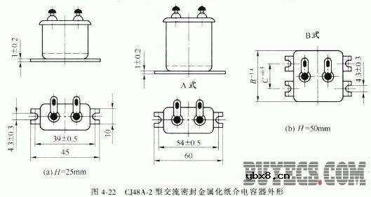 CJ48A型交流密封金属化纸介电容器