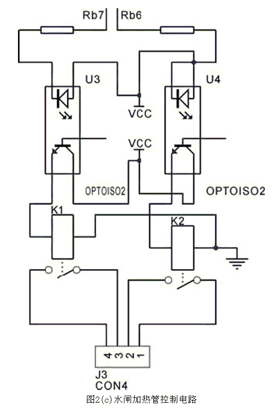 水闸加热管控制电路图