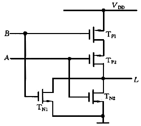 二(2)输入端CMOS或非门电路