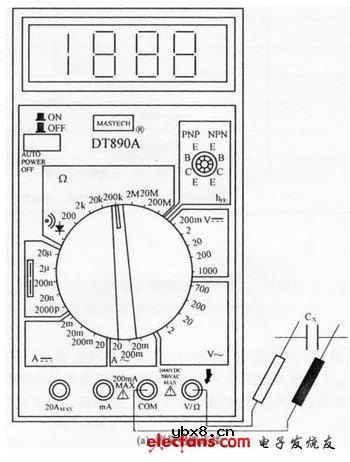万用表测电容方法
