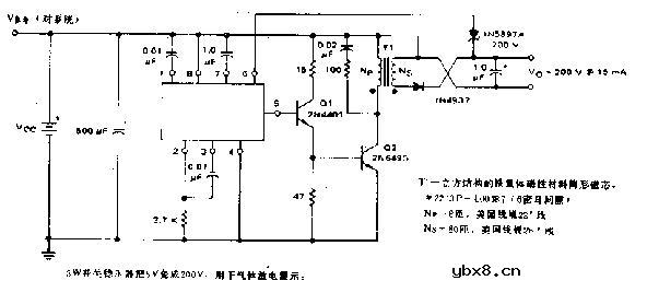 3W开关稳压器应用电路电路图
