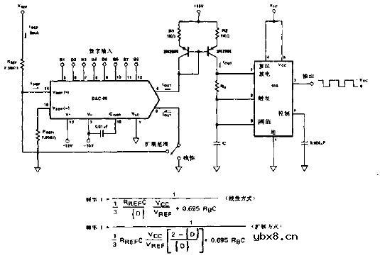 数字控制的非稳态多谐振荡器电路图
