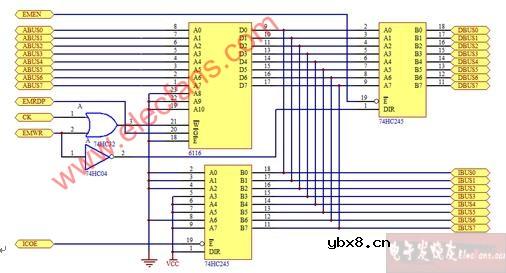 存储器EM原理图